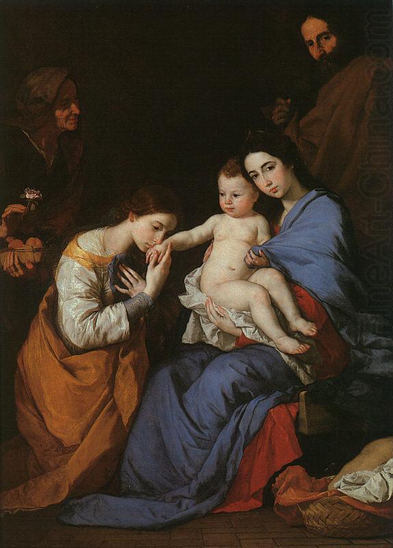 Jusepe de Ribera The Holy Family with Saints Anne Catherine of Alexandria oil painting picture